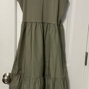 Maurices Green Tiered Ruffled Sundress Casual